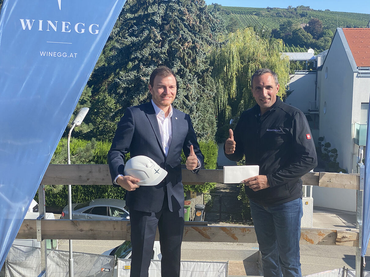  WINEGG feiert symbolische Dachgleiche