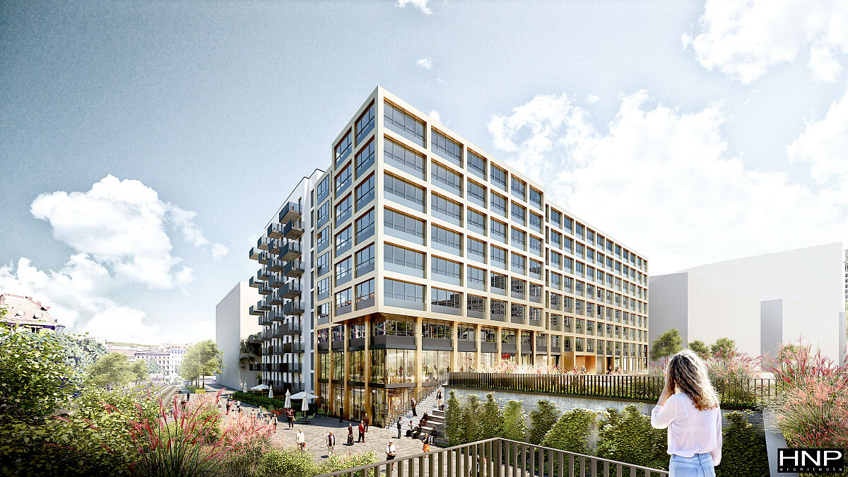 HNP architects wurde für zwei Projekte im Stadtentwicklungsgebiet ‚VILLAGE IM DRITTEN‘ beauftragt