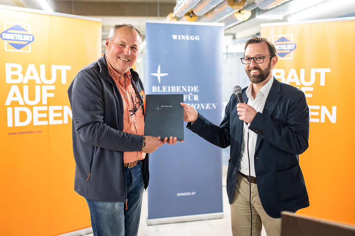  v.l.n.r.: Walter Heissler (Swietelsky) und Ing. Michael Van Aken (WINEGG)